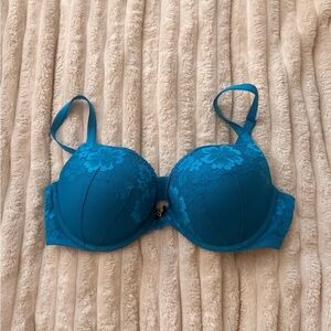 Victoria's Secret Teal Floral Lace Bra
